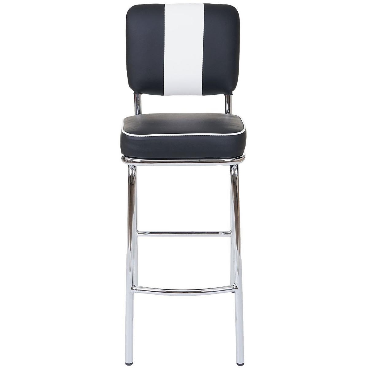 BARHOCKER Schwarz, Weiß 2er-Set - Schwarz/Weiß, Textil (34/107/46cm) - MCW