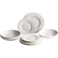 TAFELSERVICE Manufacture Rock Blanc weiß 12-tlg. - Weiß, Keramik (2/2/2cm) - Villeroy & Boch