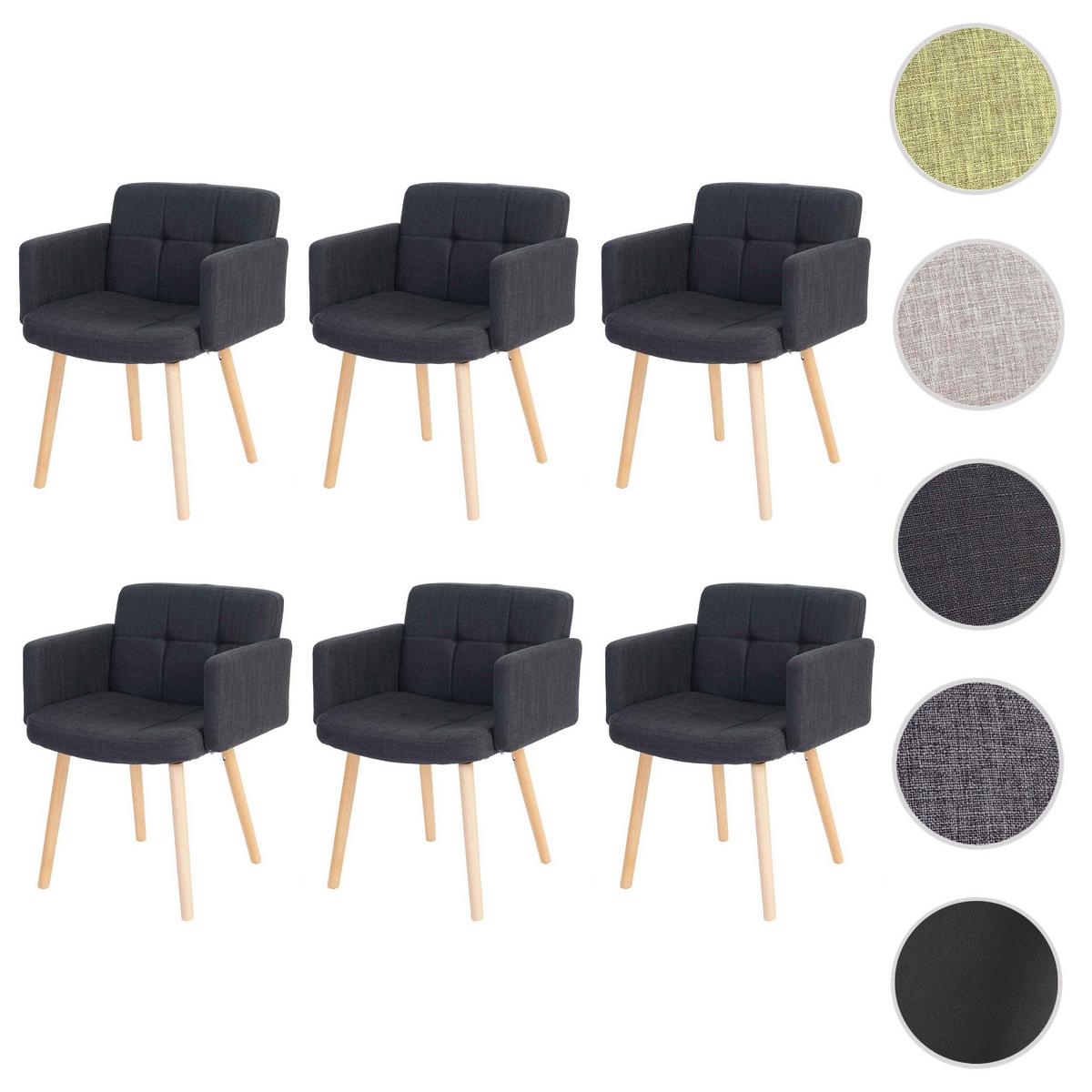 ESSZIMMERSTUHL Anthrazit 6er-Set - Dunkelgrau/Anthrazit, Textil (60/79/57cm) - MCW