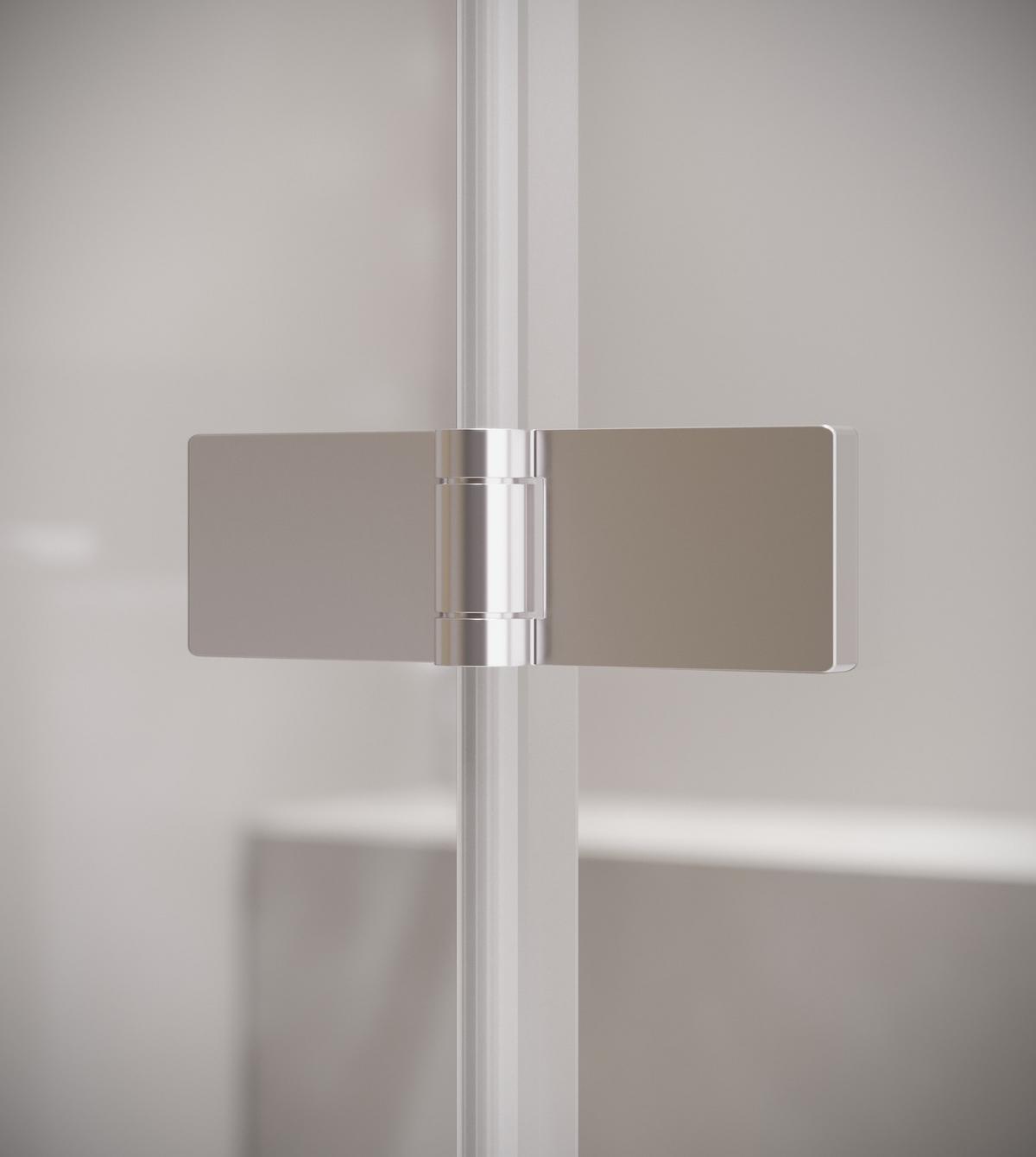 BADEWANNE Austin 2 Teile cm Chrom - 100 x 140 cm - Chromfarben, Glas (100/140cm) - Badplaats