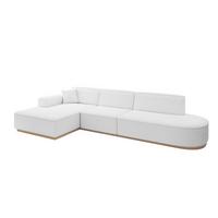 ECKSOFA Ottomane Links IREA-L2 - 327x165x80 cm Weiß - Weiß, Holzwerkstoff/Textil (327/165cm) - ALTDECOR