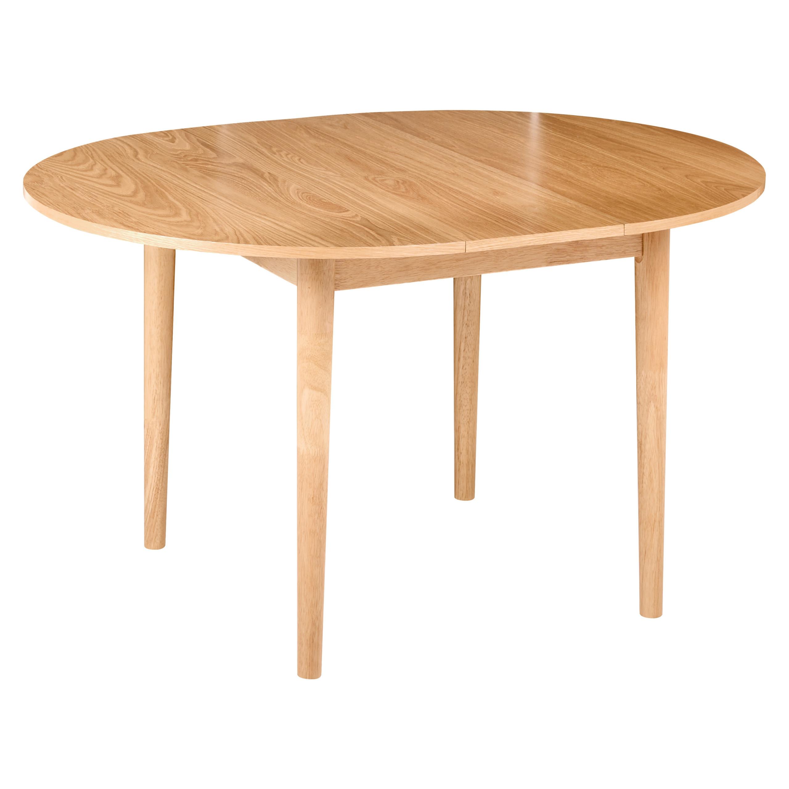 ESSTISCH ausziehbar Helle Eiche 107-137/107 cm Echo - Hellbraun, Holzwerkstoff (107/107/76cm) - Beliani