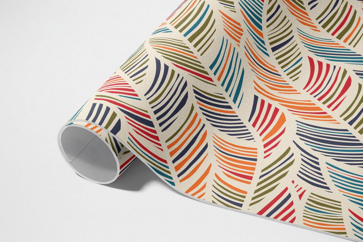 TEPPICH 140x210 cm Bunte Abstrakte Boho Blätter - Multicolor, Kunststoff (140/210cm) - Wallfluent