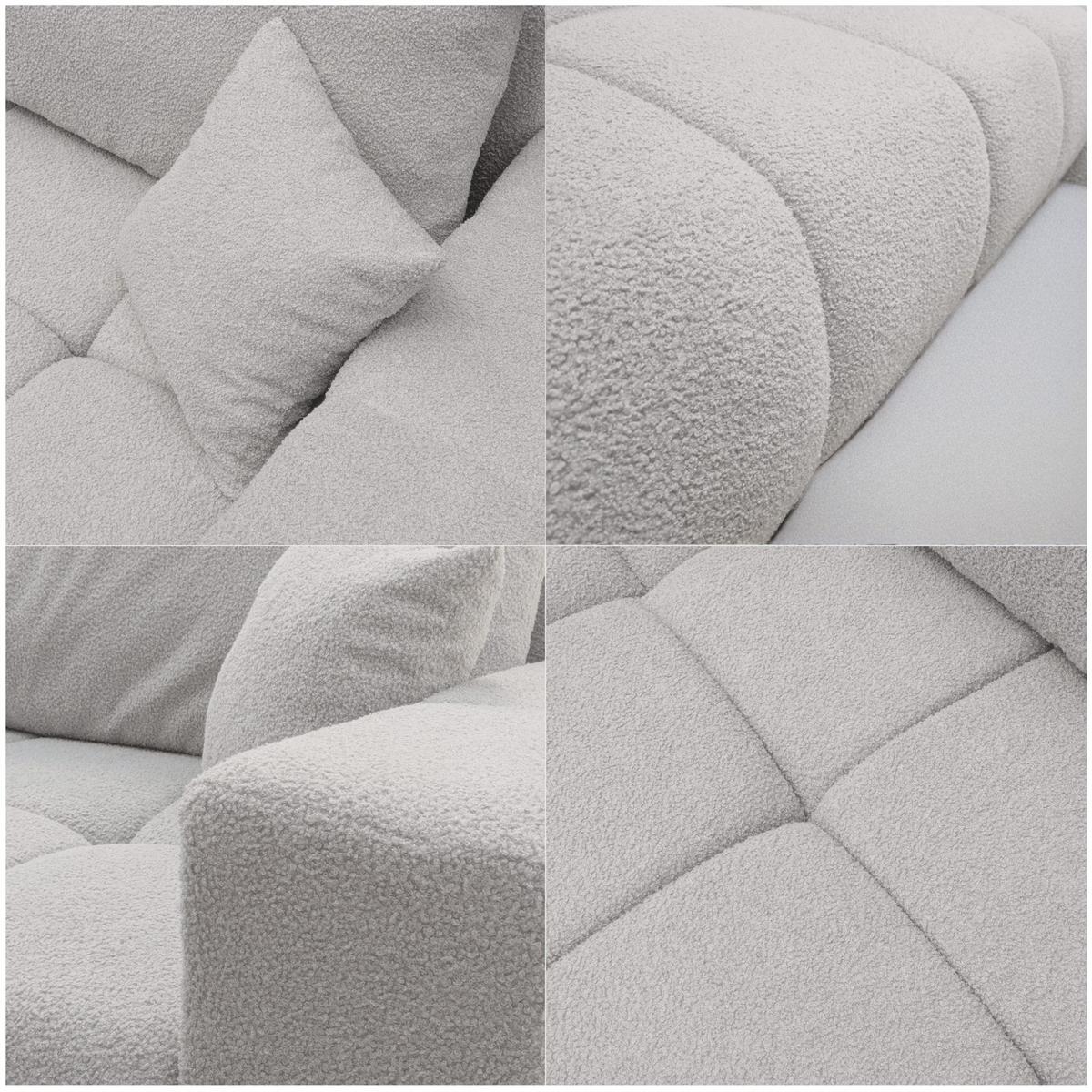 ECKSOFA Anabel Max Mit Schlaffunktion - Hellgrau, Holzwerkstoff/Textil (145/278cm) - Fun Möbel
