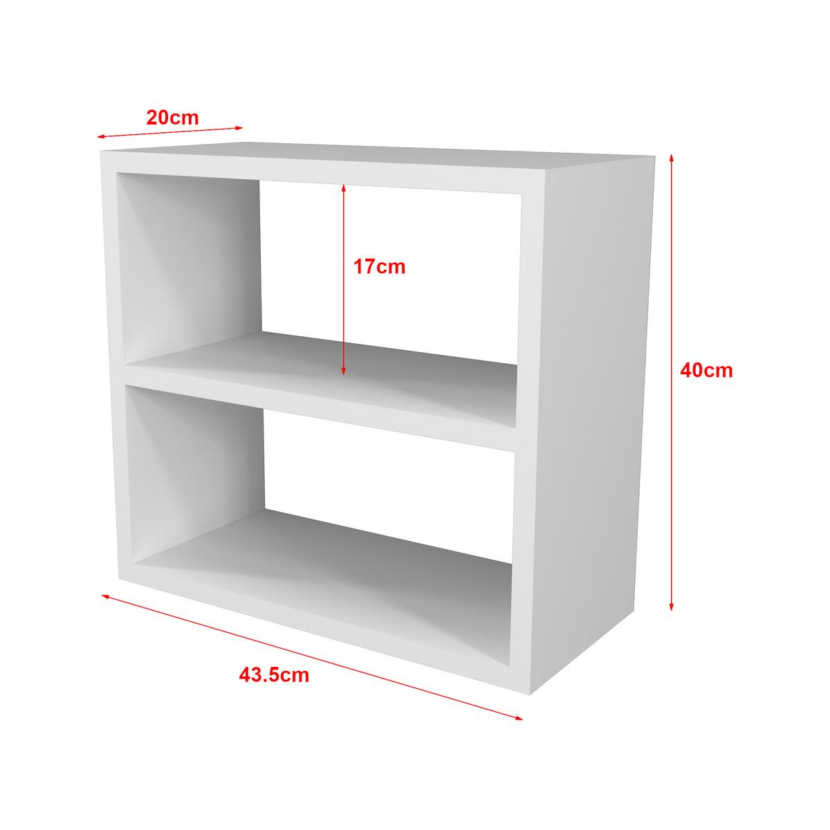 KÜCHENREGAL Hjo - Weiß, Holzwerkstoff (43.5/40/20cm) - [en.casa]