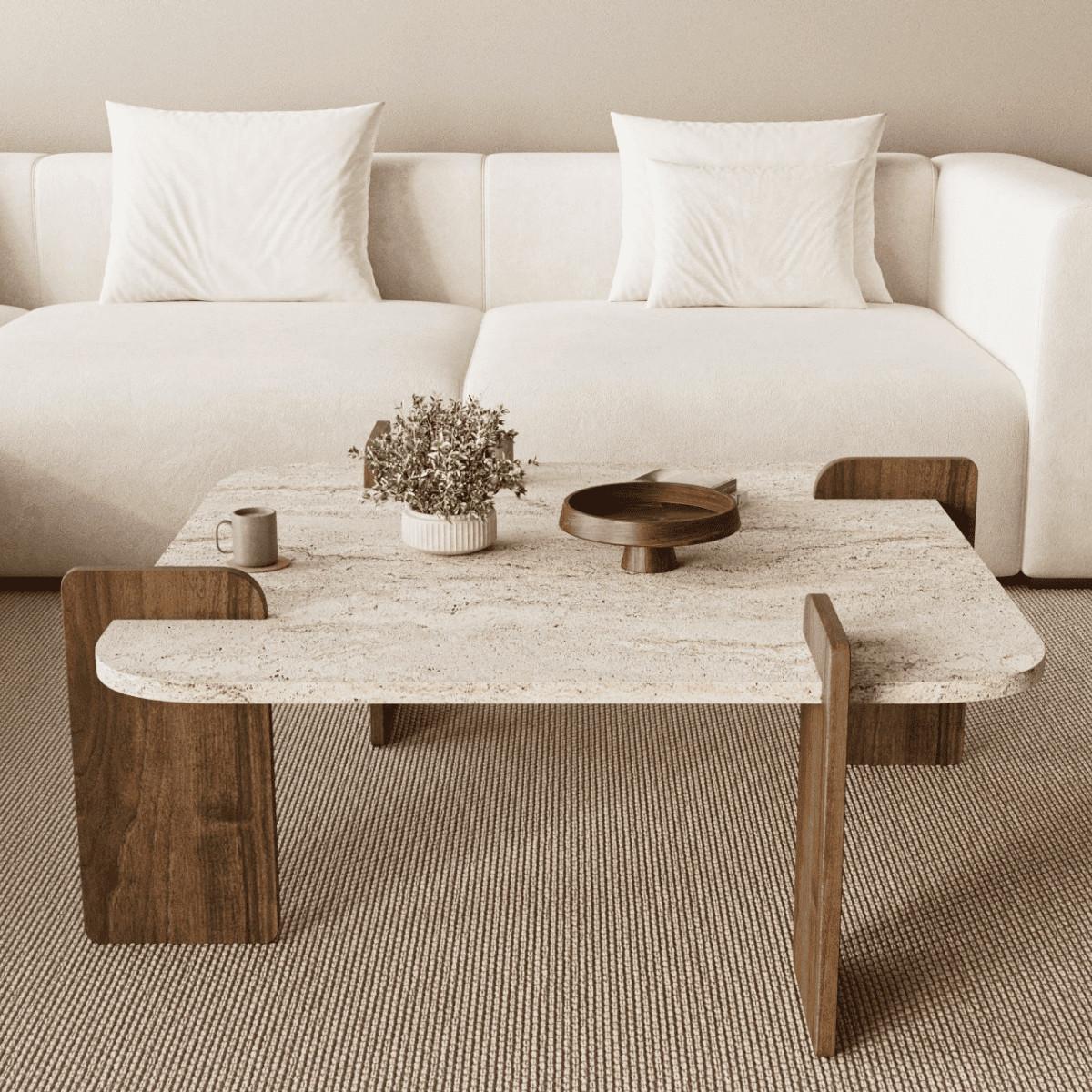 COUCHTISCH mit quadratischer Tischplatte 90/90/35 cm - Eichefarben, Holzwerkstoff (8/90/35cm) - Calicosy