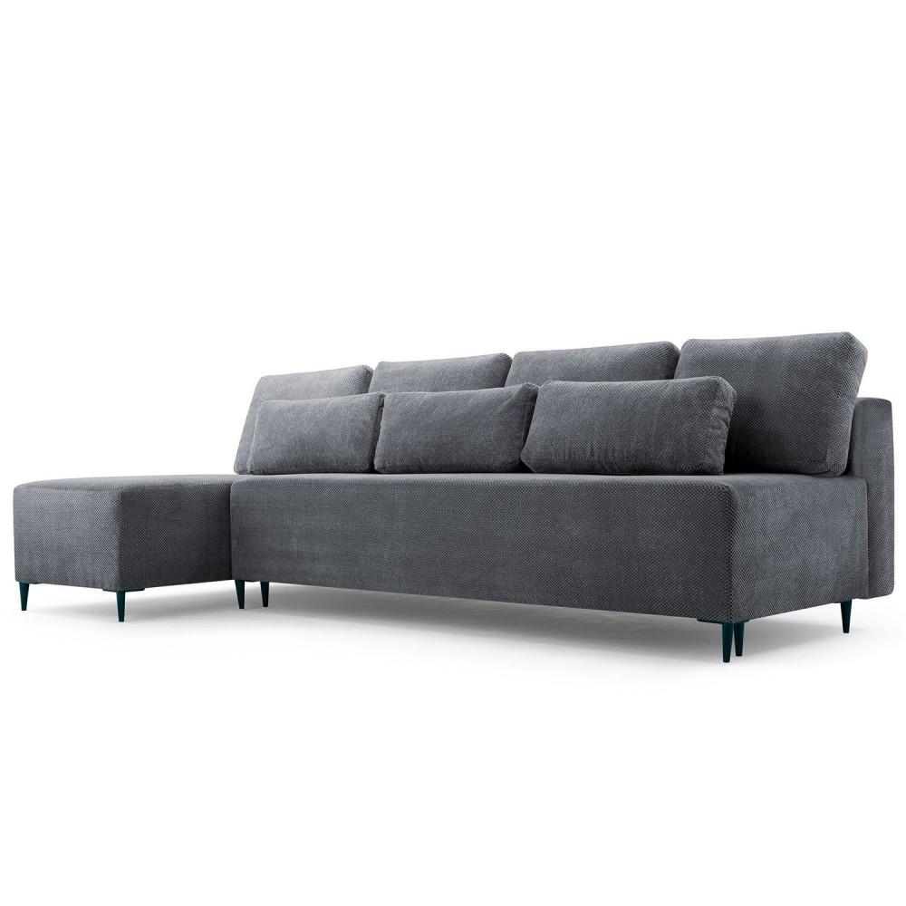 ECKSOFA Maroko onega 7 Grau 251cm/95cm/140cm - Grau, Textil (251/1cm) - imoebel24