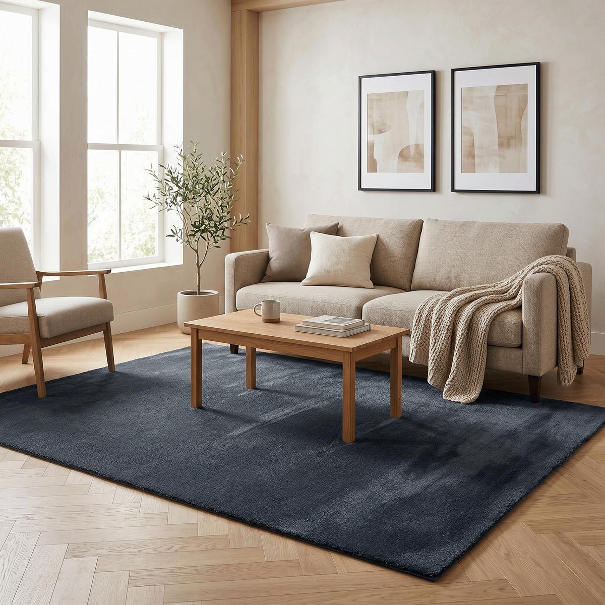 SUPER SOFT HOCHFLORTEPPICH LIVORNO - Anthrazit, Textil (200/200cm) - Snapstyle