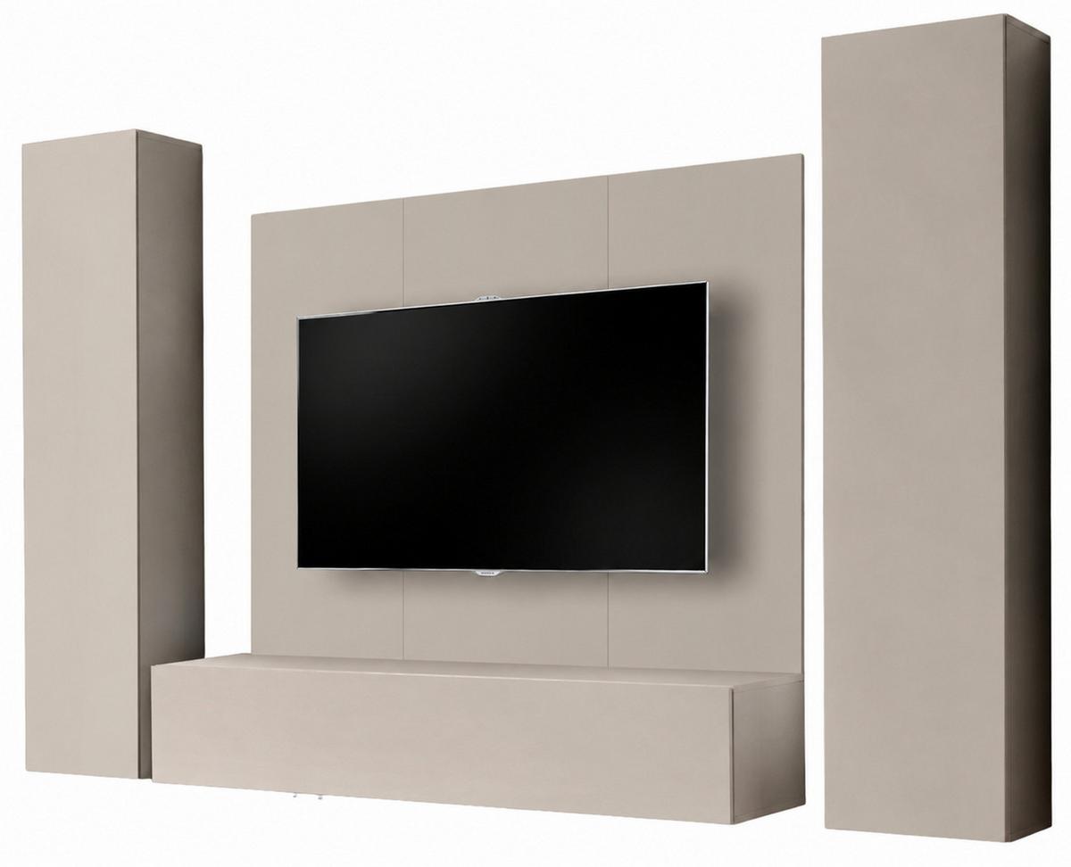 WOHNWAND Kaschmir 4-teilig 260 cm hängend, Schrankwand mit Push-to-Open - Kaschmir, Holzwerkstoff (260/170/40cm) - Inn.Furn