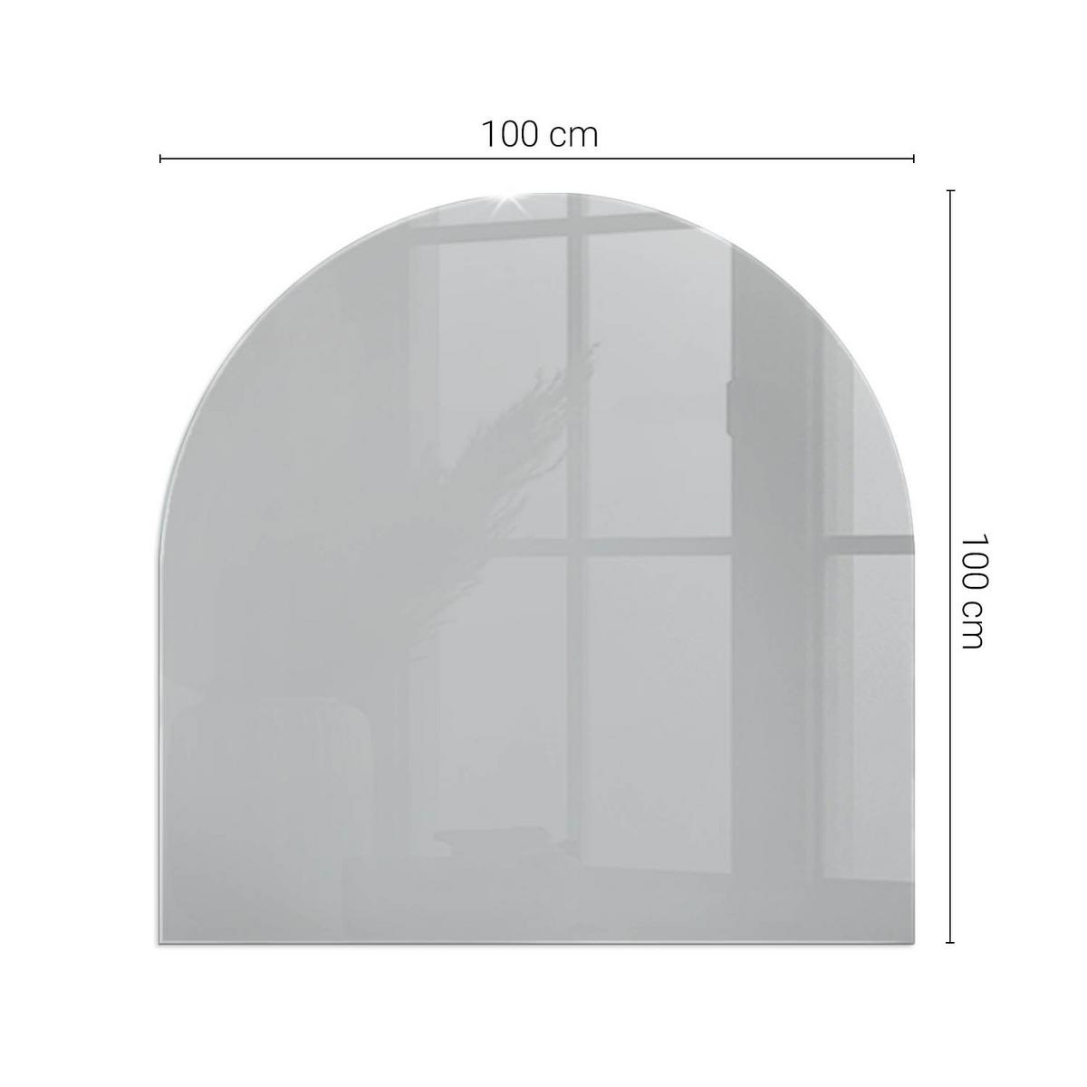GLASPLATTE für Kamin 100x100 cm - Grau, Glas (100/100/0.4cm) - TULUP