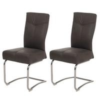 ESSZIMMERSTUHL Grau 2er-Set - Grau, Textil (46/105/60cm) - MCW