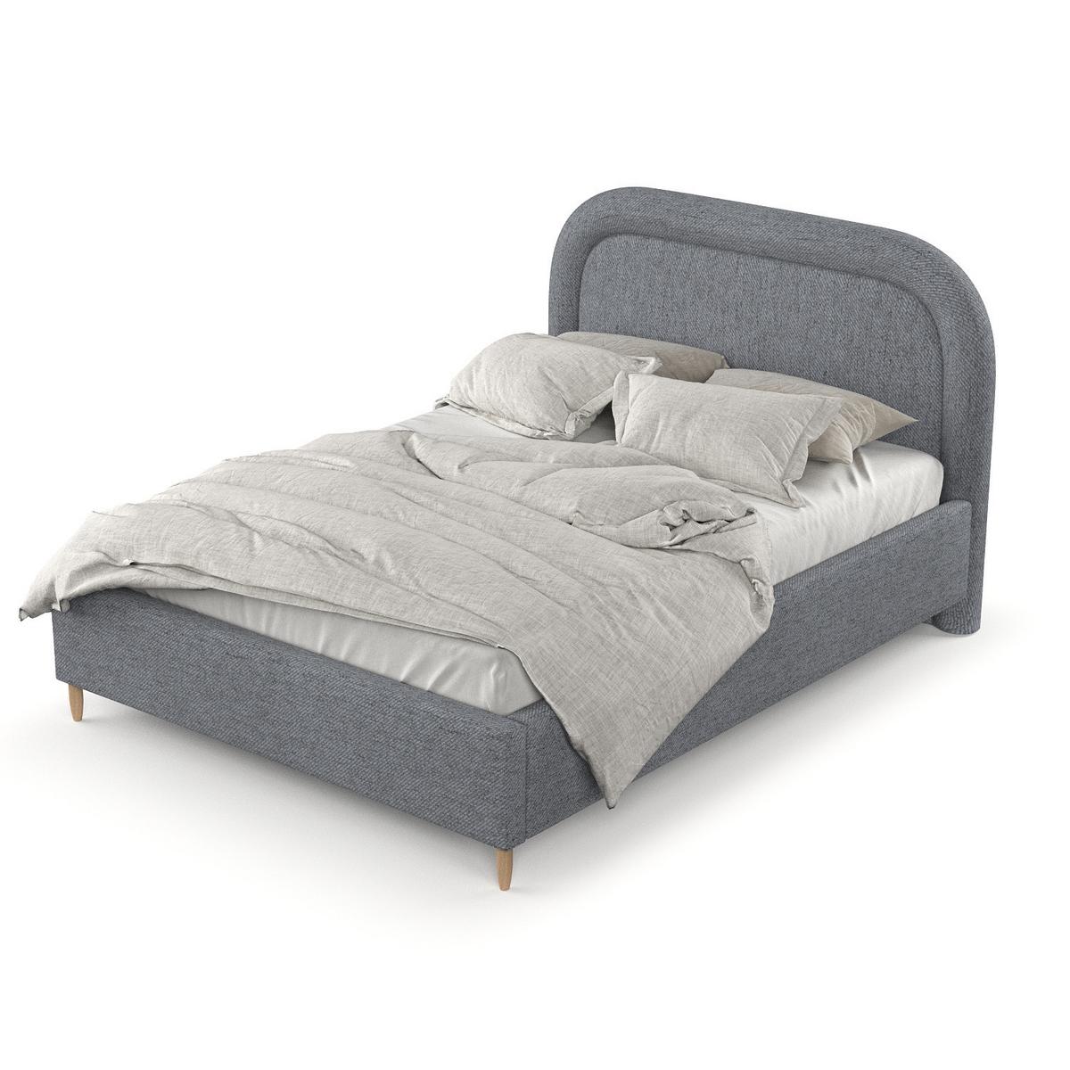 POLSTERBETT Zoya 180/200 cm Grau im Neve Stoff - Naturfarben/Grau, Holz/Holzwerkstoff (180/200cm) - AltaBeds