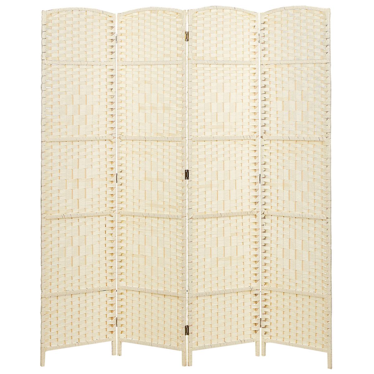 RAUMTEILER 4-teilig Hellbeige 163/170 cm Lappago - Beige, Papier (163/170/2cm) - Beliani