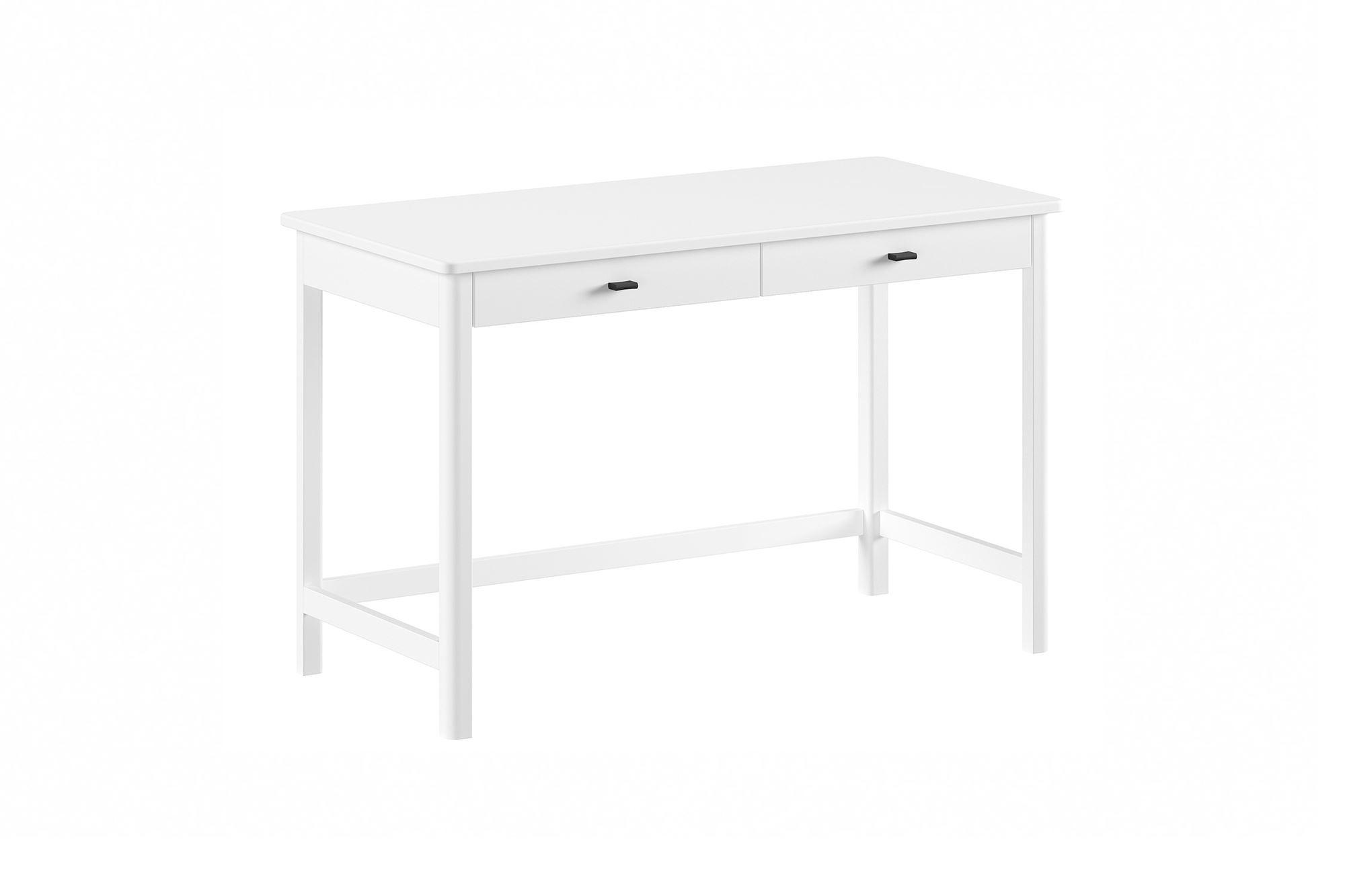 SCHREIBTISCH Keeley Buche Weiß Holz Schubladen Komfort Stabil Modern - Weiß, Holz (120/60/77cm) - 58aufmkessel