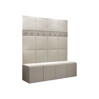 GARDEROBEN-SET Orion V - Kaschmir/Beige, Holzwerkstoff/Kunststoff (168/186/46cm) - MIRJAN24