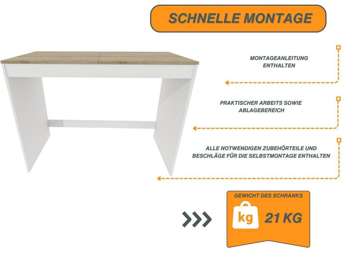 WASCHMASCHINENSCHRANK für Waschmaschine & Wäschetrockner Beige 129/97/61 - Sonoma Eiche, Holzwerkstoff (129/97/61cm) - RAUMHIRSCH FURNITURE
