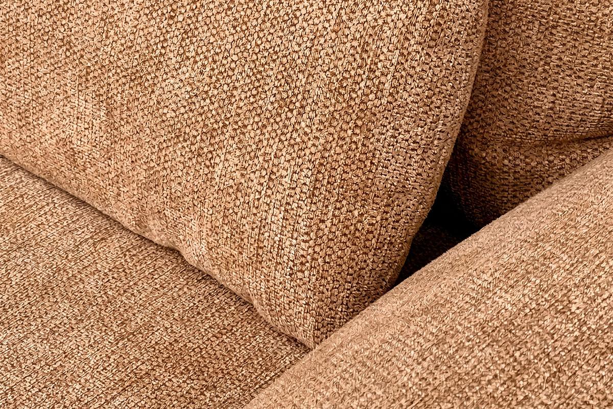 SOFA HOLLY Braun Flachgewebe - Braun, Textil/Metall (176/90/92cm) - KAWOLA