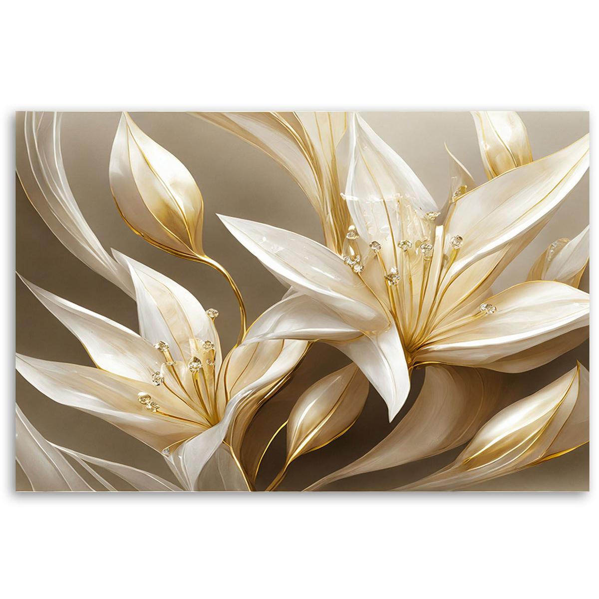 KUNSTDRUCK Gold 120/80 cm - Goldfarben, Textil (120/80cm) - KUNSTLOFT