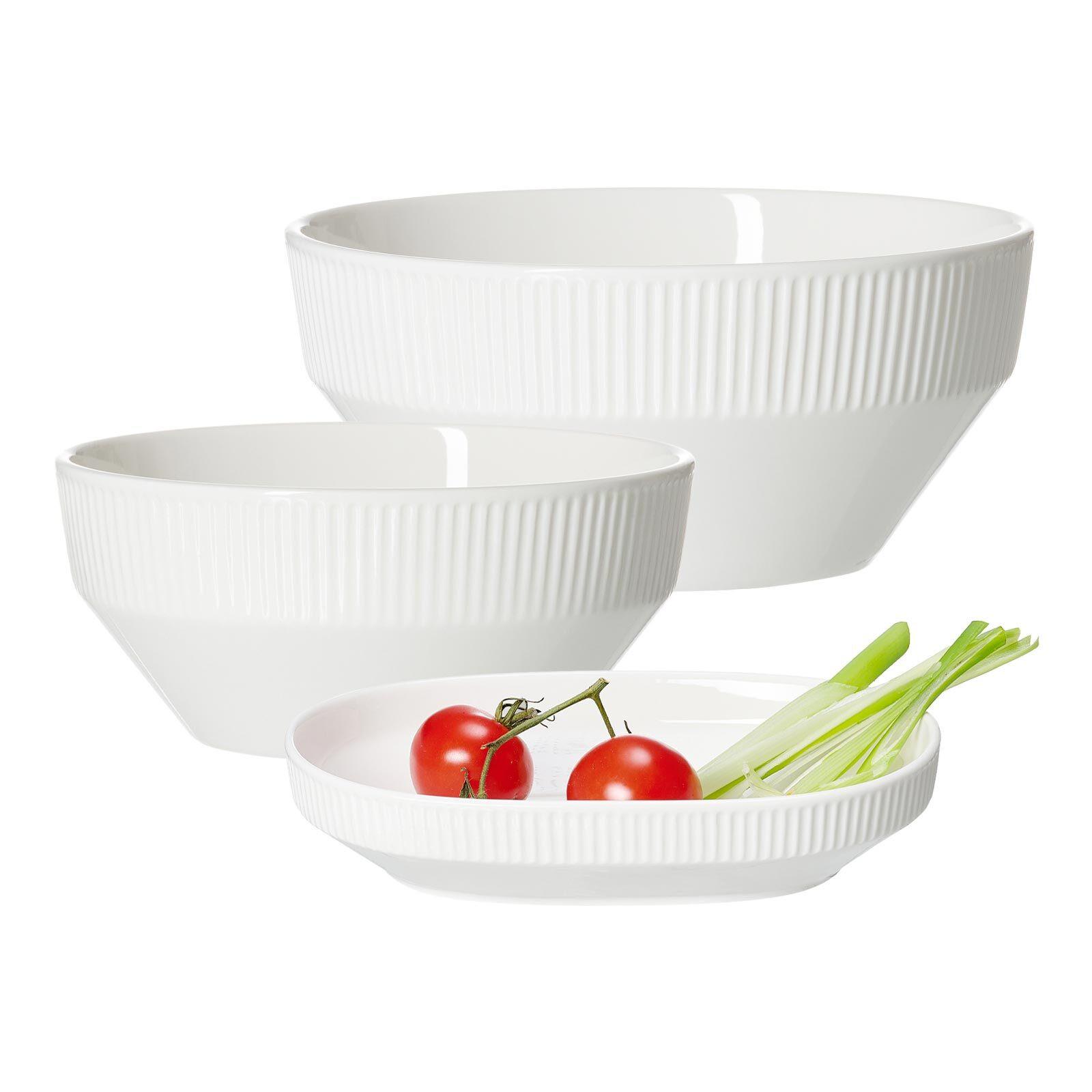 SERVIERSCHALEN-SET Kelly weiß 3-tlg. - Weiß, Keramik (2/2/2cm) - Ritzenhoff Breker