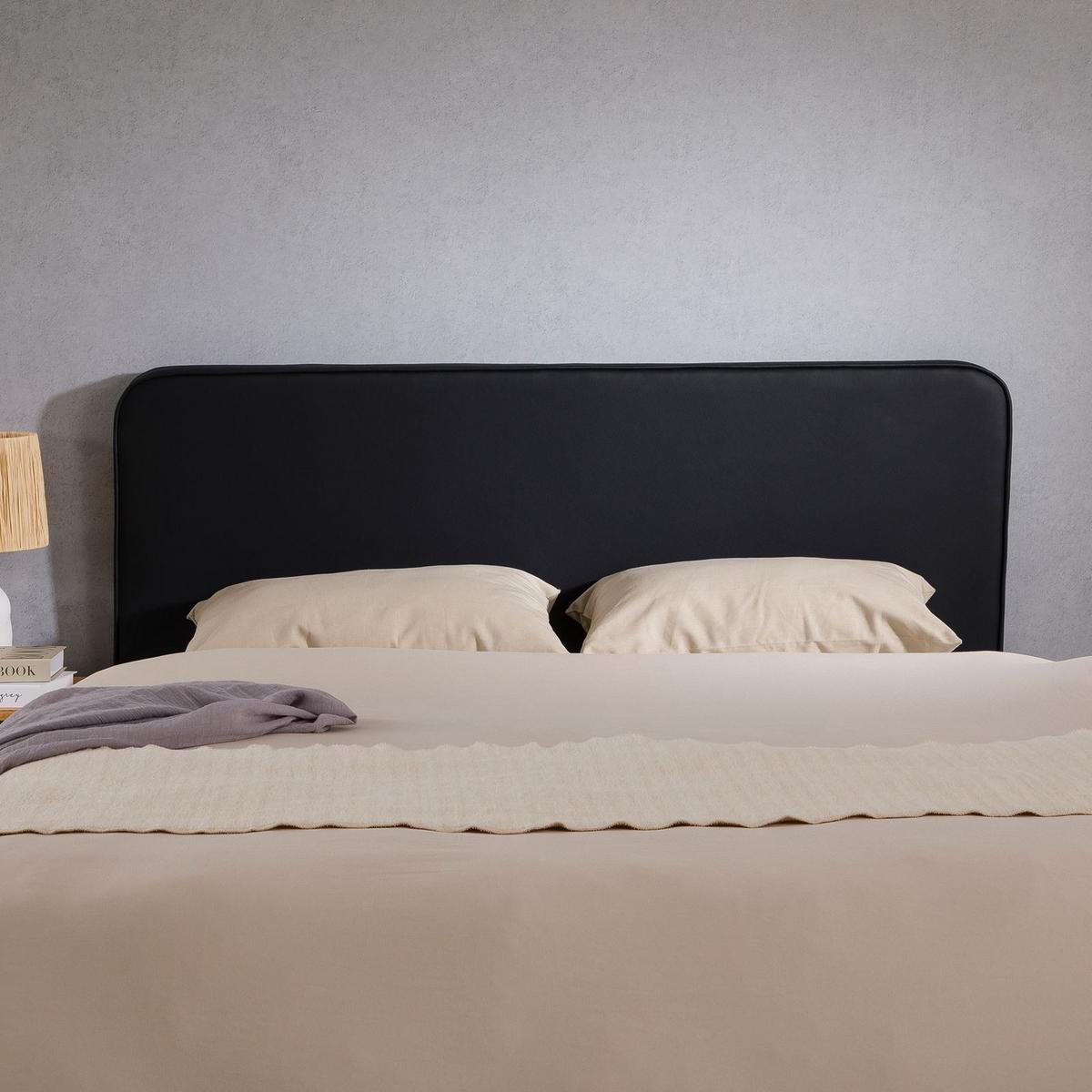 KOPFTEIL NAOFE 120x190 cm schwarz - Schwarz, Textil (120/68/6cm) - IDIMEX
