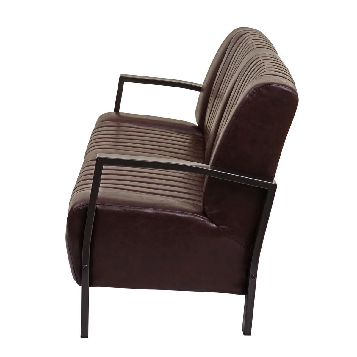 2-SITZER SOFA Braun - Braun, Textil (127/86/70cm) - MCW