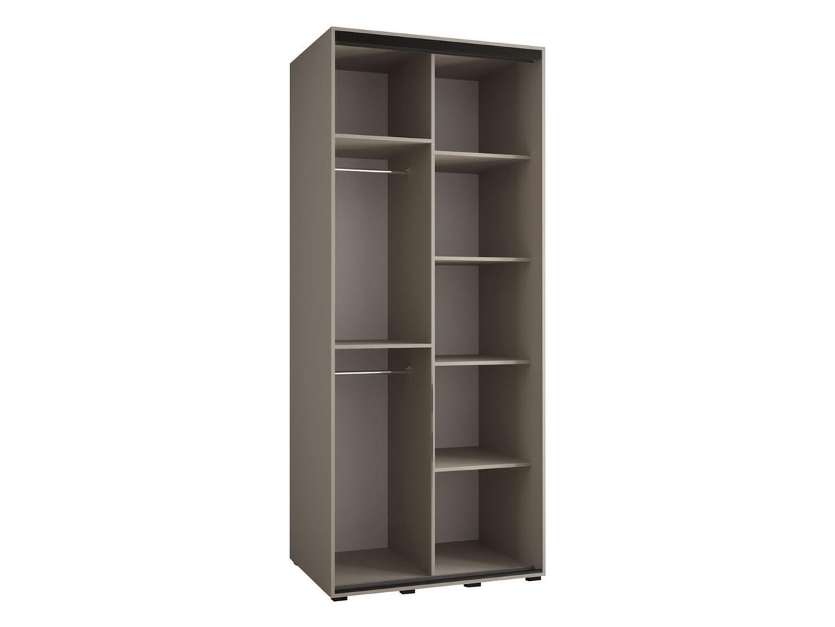 KLEIDERSCHRANK Dakota 3 120 cm - Beige/Schwarz, Holzwerkstoff/Kunststoff (120/235/60cm) - MIRJAN24