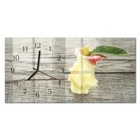 WANDUHR aus Glas 60x30 cm - Apple-Kern - Beige, Glas (60/30/0.4cm) - TULUP