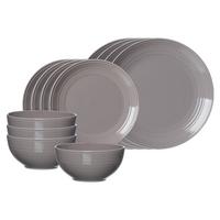 BASIC-SET Levi Grau 12-tlg. - Grau, Keramik (2/2/2cm) - Ritzenhoff Breker