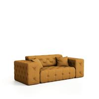 SOFA 2-sitzer Chantal - Dunkelgelb, Holzwerkstoff/Textil (186/78/96cm) - Fun Möbel