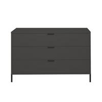 KOMMODE Erna 119x45x82 Anthrazit matt Lack - Anthrazit, Holzwerkstoff (119/82/45cm) - 58aufmkessel