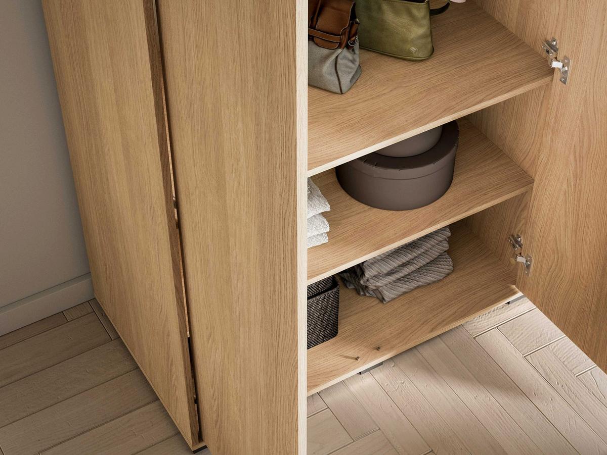 KLEIDERSCHRANK Heggers Mavelie Eicheoptik, 91,6 cm - Eichefarben, Holzwerkstoff (91.6/189.6/52cm) - Selsey