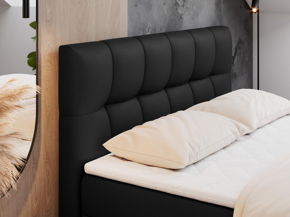 BOXBETT RICO 200/200 Schwarz Kunstleder - H4 - Schwarz, Holz/Textil (200/200cm) - MKS