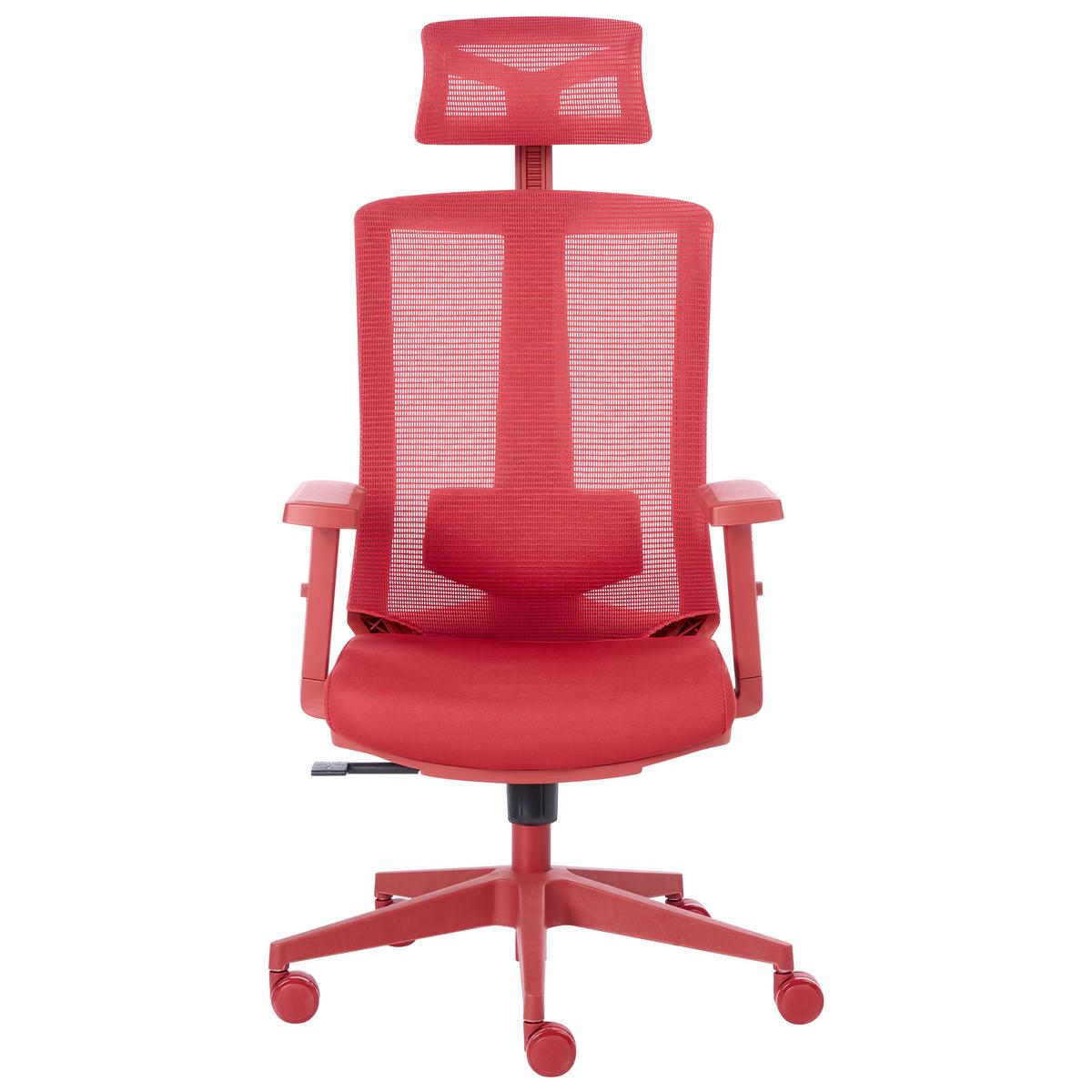 BÜROSTUHL Stoff Rot Enso - Rot, Textil (66/123/66cm) - Beliani