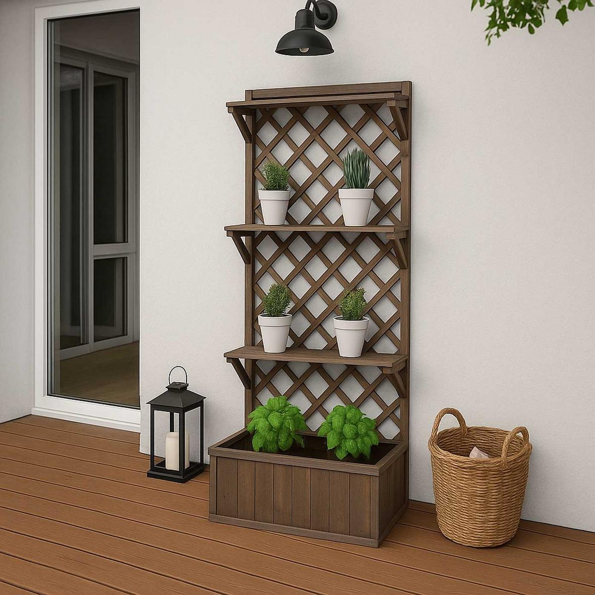 HOCHBEET Braun - Braun, Holz (77/177/33cm) - MCW
