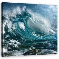 WANDBILD landschaften blau - Blau, Textil (30/30cm) - Feeby