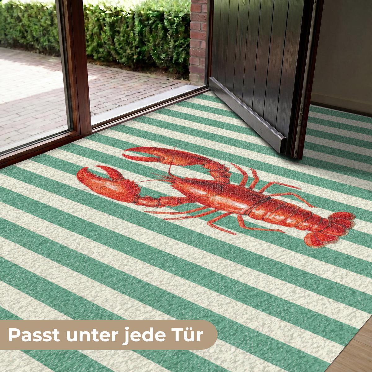 FUSSMATTE Krebs - Streifen - Realistisch - Sommerlich Schmutzmatte 180x120 cm - Multicolor, Kunststoff (180/0.4cm) - MuchoWow