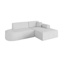 ECKSOFA Ottomane Rechts IREA-L1-v3 - 232x165x77 cm Weiß - Weiß, Holzwerkstoff/Textil (232/165cm) - ALTDECOR