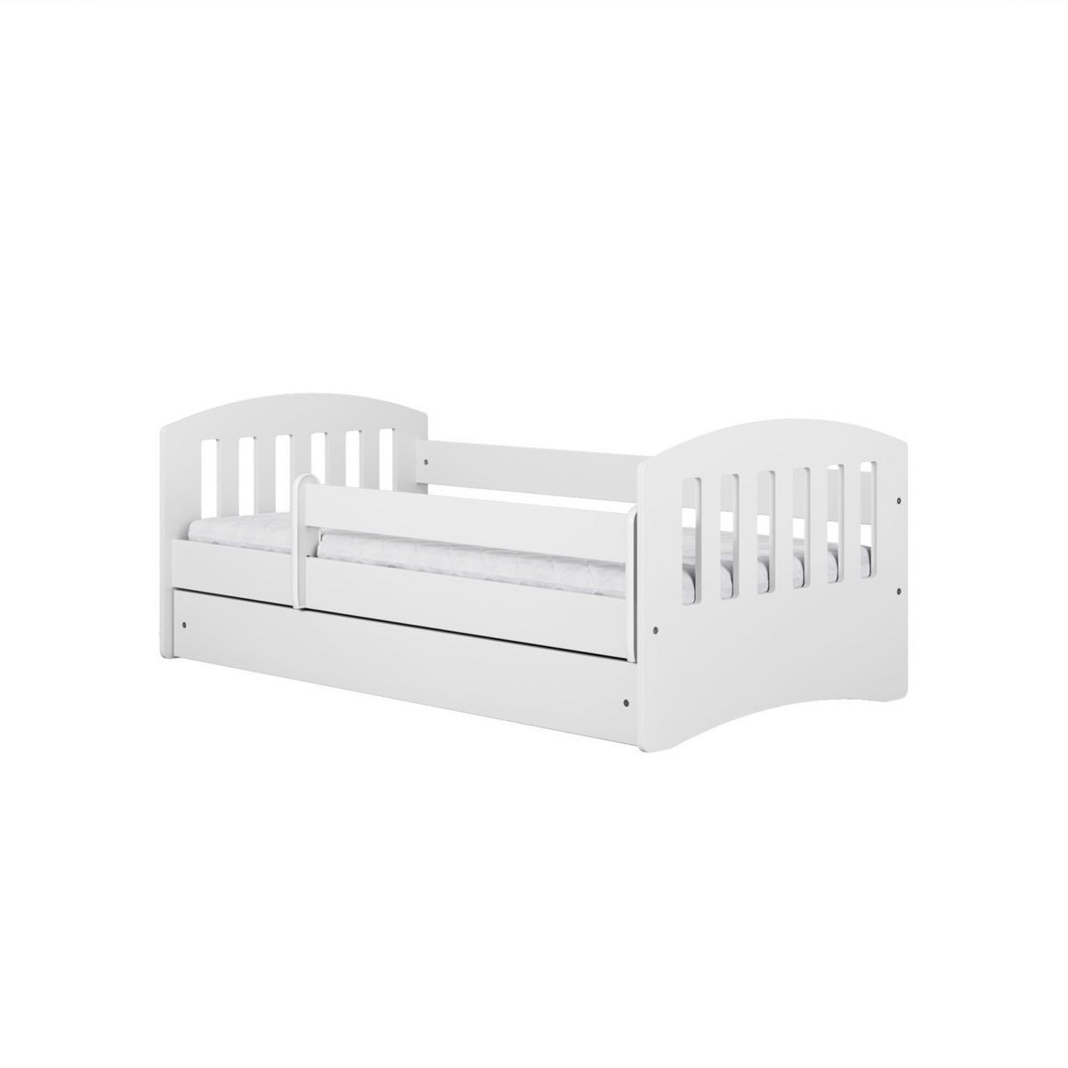KINDERBETT CLASSIC mit Schublade ohne Matratze Weiß 90/65/144 - Weiß, Holzwerkstoff (80/140cm) - RAUMHIRSCH FURNITURE