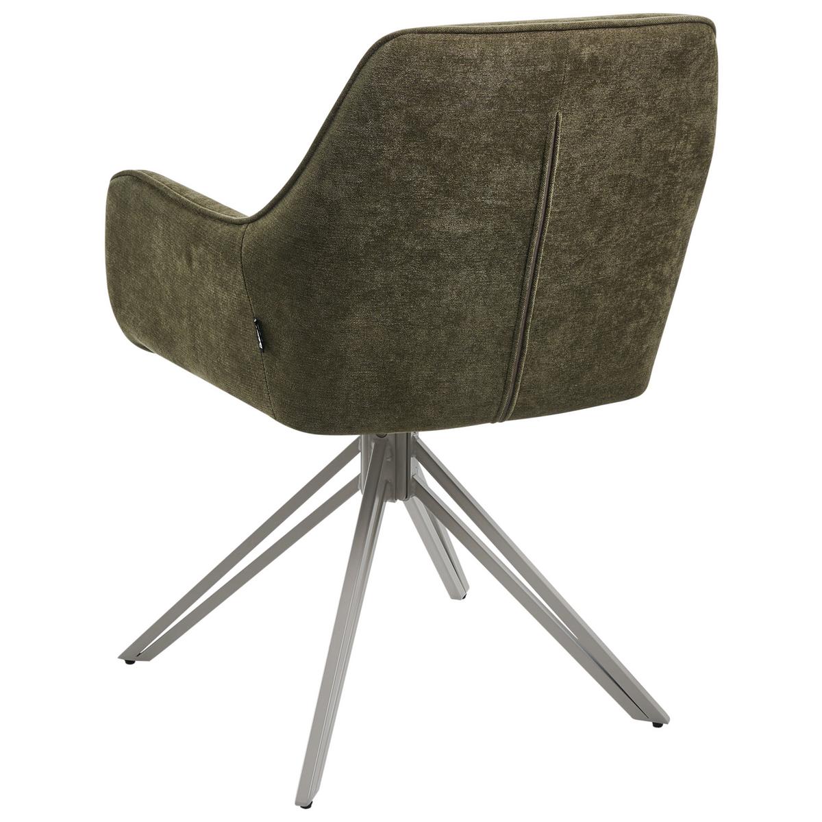 ESSZIMMERSTUHL 2er-Set Stoff Dunkelgrün Jodar - Grün, Textil (56/83/60cm) - Beliani