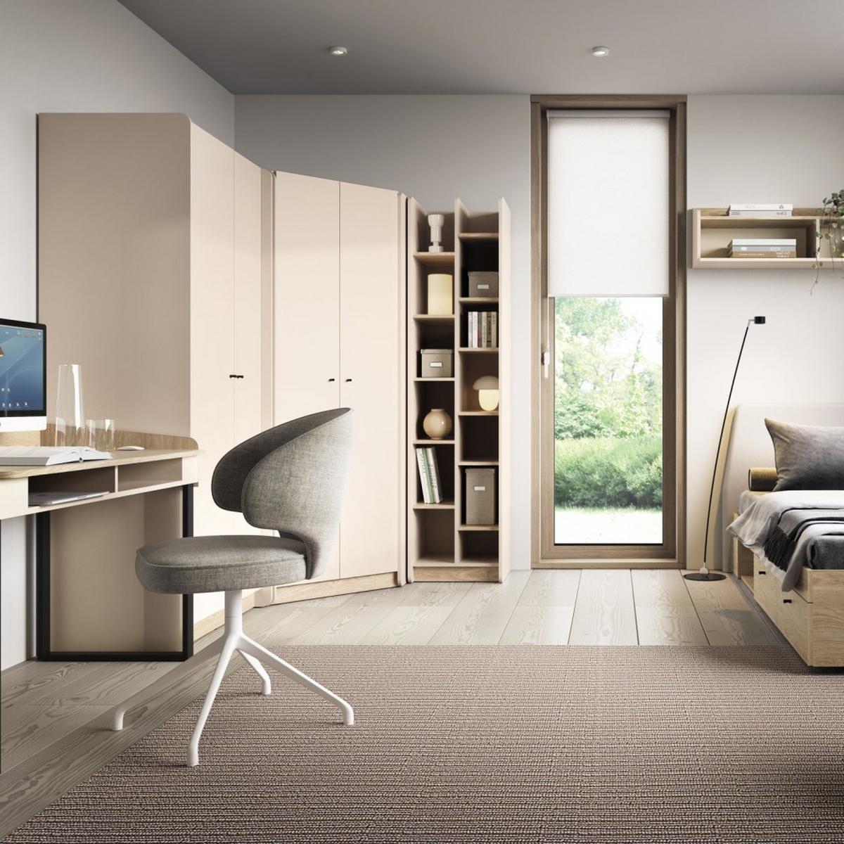 BÜCHERREGAL Alex mit 2 Schubladen, Beige Sand - Beige/Schwarz, Holzwerkstoff (80/170/42cm) - Beautysofa