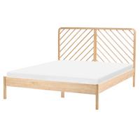 BETT mit Lattenrost 160/200 cm Kiefernholz Hellbraun Sephos - Hellbraun, Holz (160/200cm) - Beliani