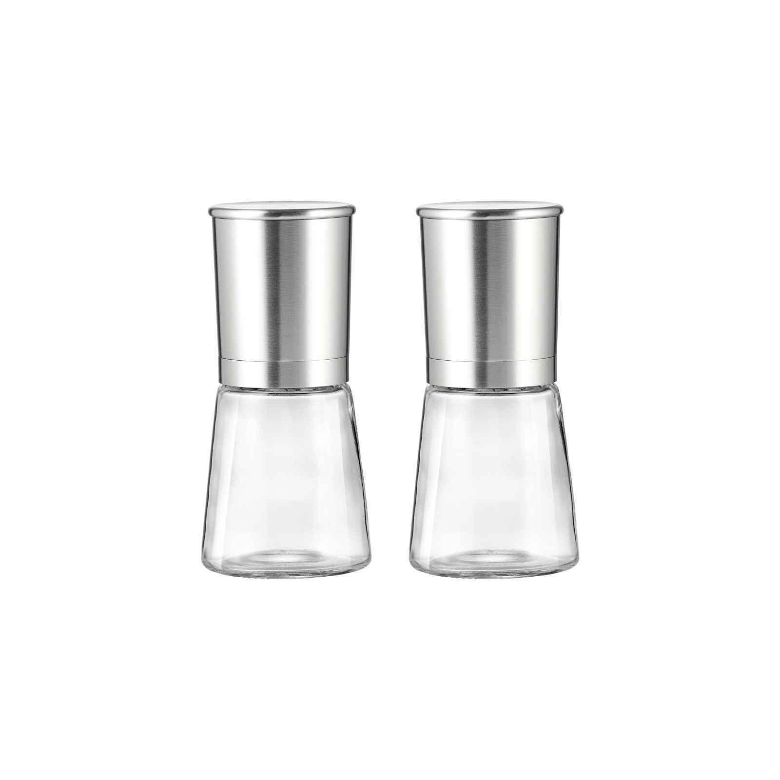 GEWÜRZMÜHLENSET Basic transparent-silber 2-tlg. - Transparent/Silberfarben, Glas/Metall (7/15/14cm) - Ritzenhoff Breker