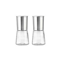 GEWÜRZMÜHLENSET Basic transparent-silber 2-tlg. - Transparent/Silberfarben, Glas/Metall (7/15/14cm) - Ritzenhoff Breker