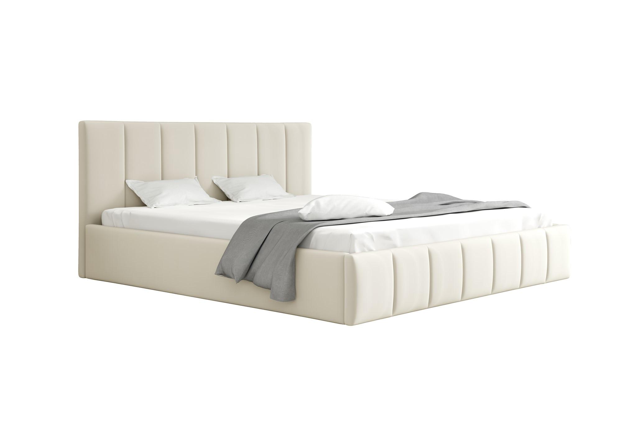 POLSTERBETT Detroit Ohne Matratze - Creme, Holzwerkstoff/Textil (180/200cm) - Fun Möbel