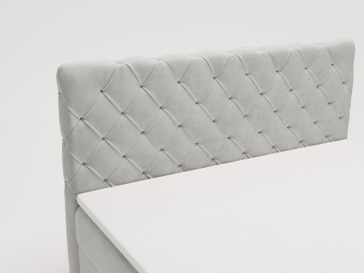 BOXBETT Lunaris 140x200 Hellgrau - Hellgrau, Holz/Textil (140/200cm) - Graingold