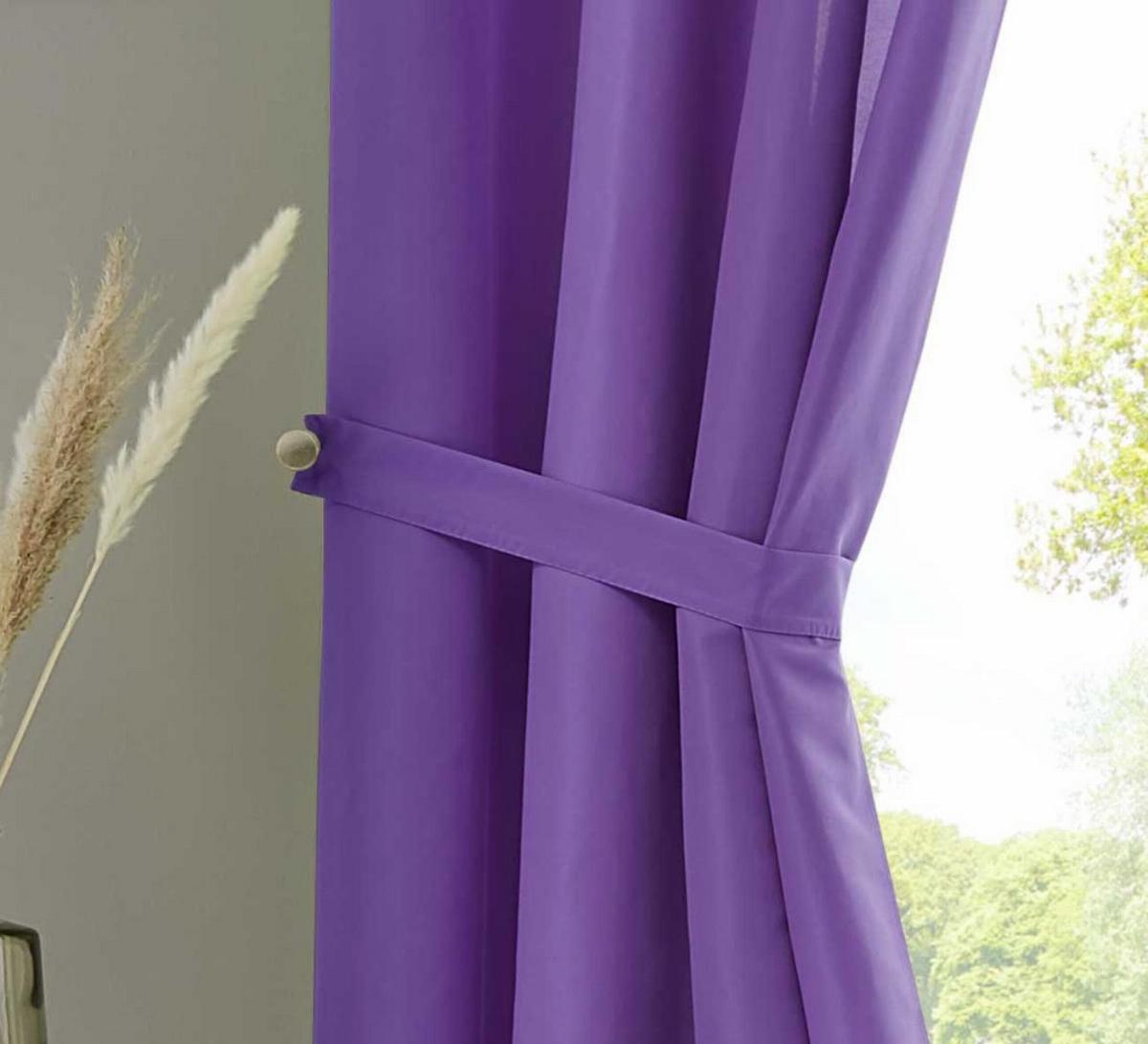 VORHANG 2ER SET POTSDAM HxB 225x140 cm Lila - Lila, Textil (140/225cm) - Gardinenbox