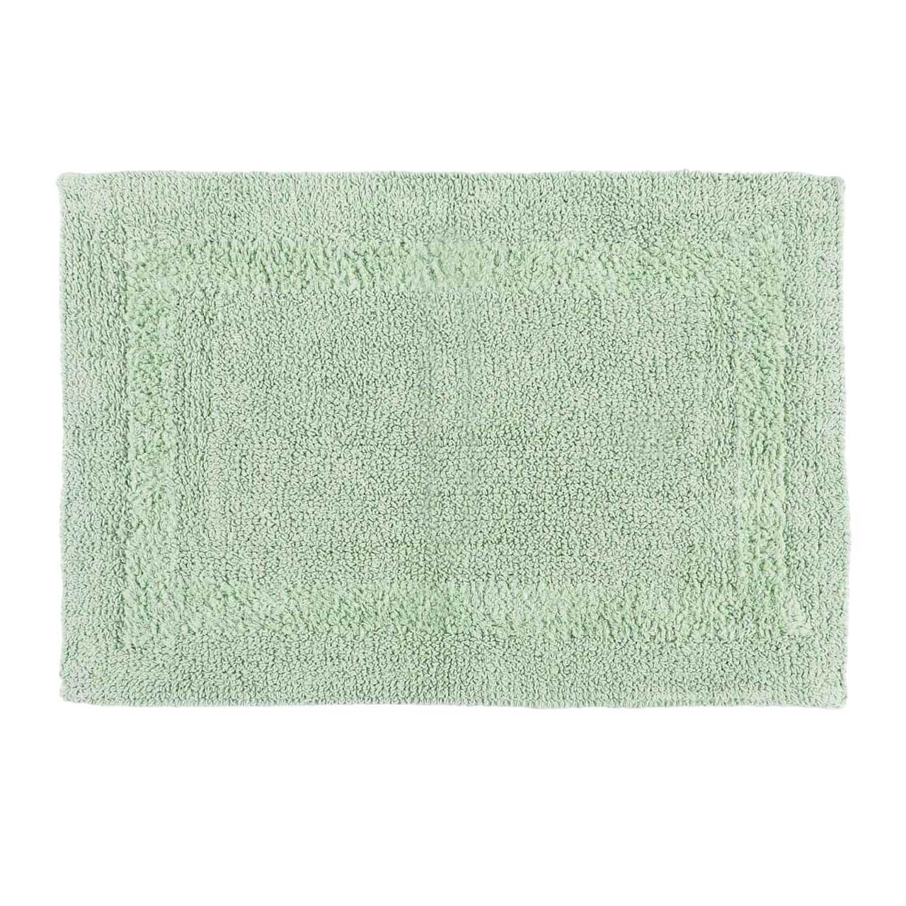 BADEMATTE 70/120 cm, 100% Baumwolle, wendbar - Salbeigrün, Textil (70/120cm) - Homescapes