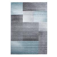 TEPPICH Kurzflor SOLDA in Blau, kariert, 140 x 200 cm - Blau, Textil (140/200cm) - KADIMA DESIGN