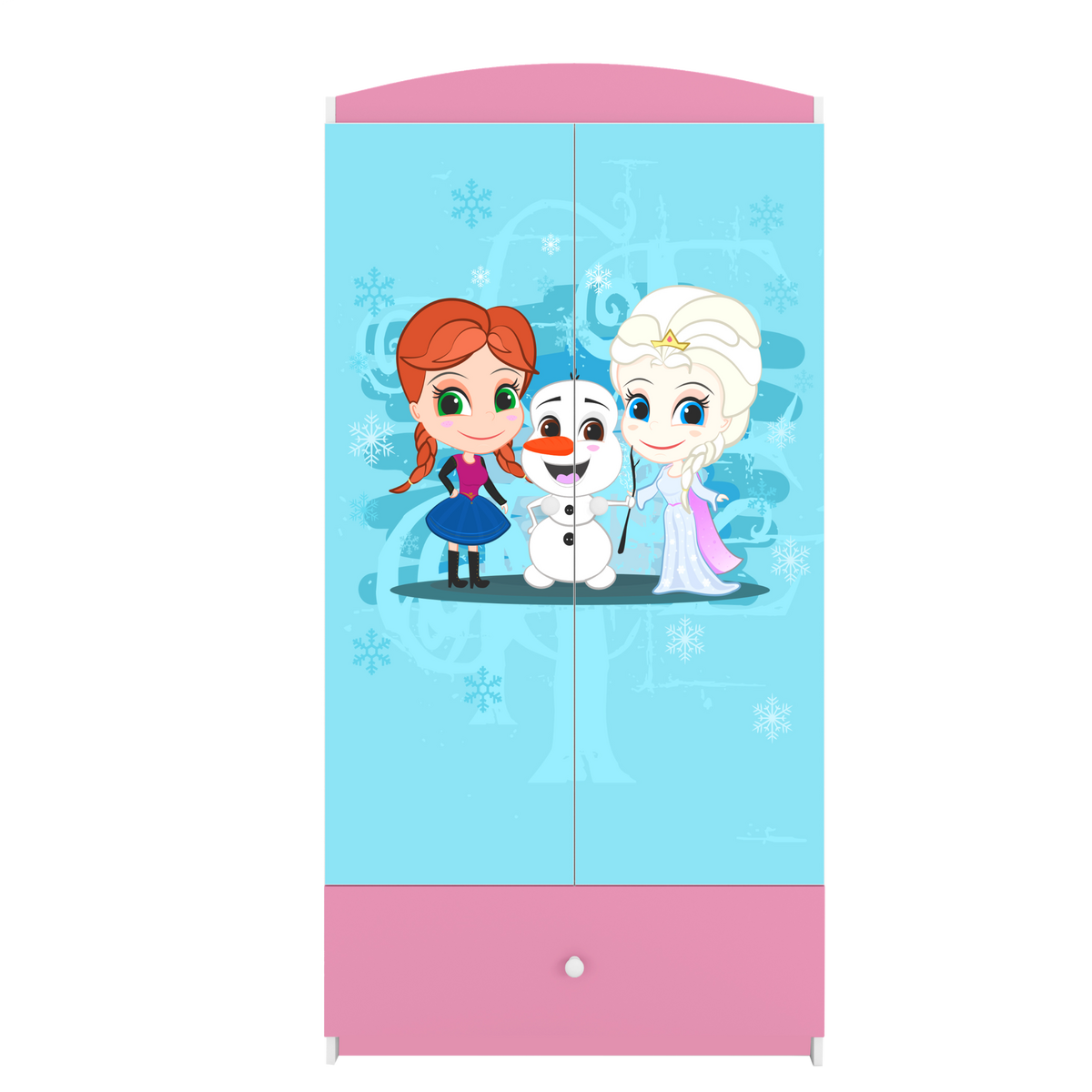 KINDERKLEIDERSCHRANK Winterschwestern - Hellrosa, Holzwerkstoff (90/175/52cm) - RAUMHIRSCH FURNITURE