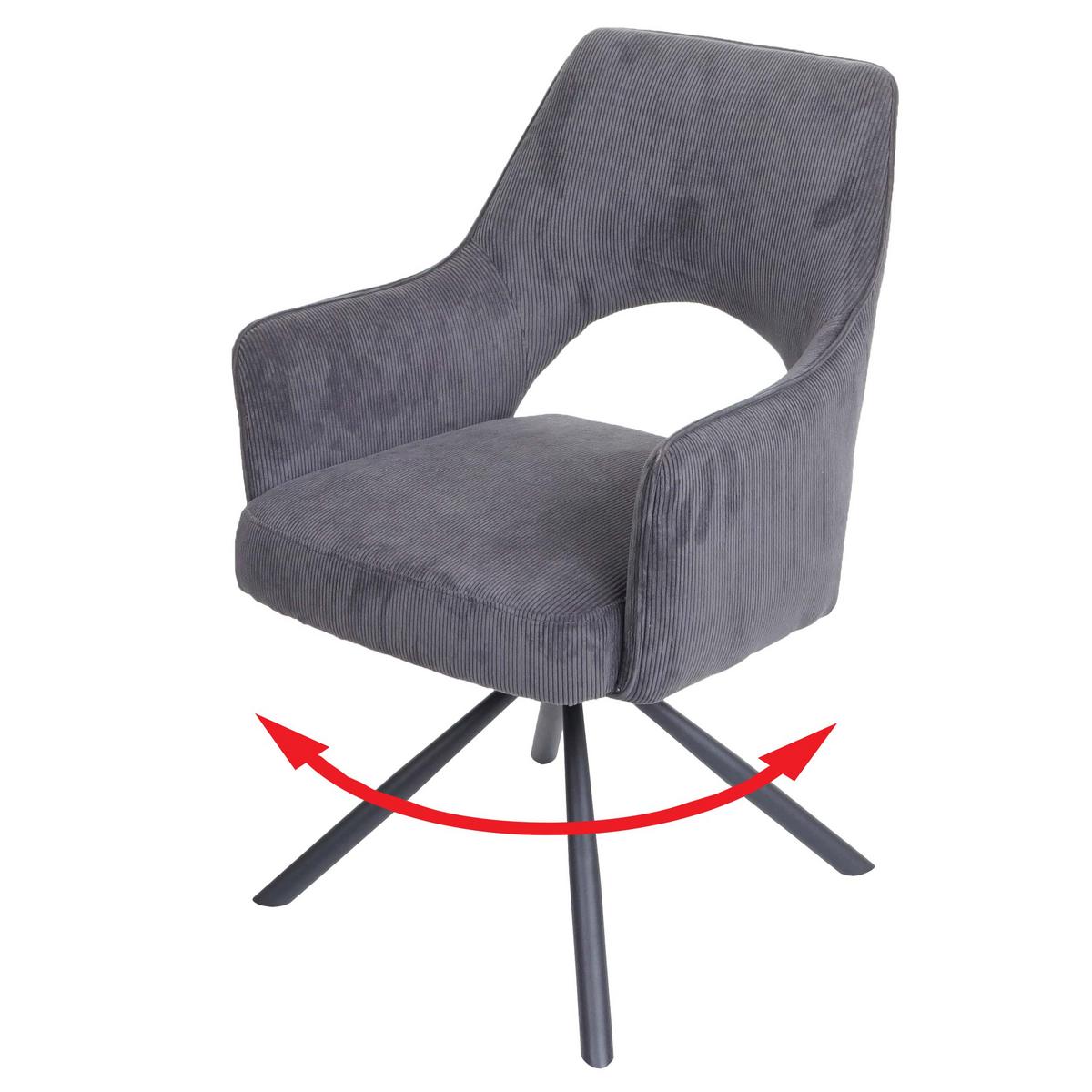 ESSZIMMERSTUHL K3 Braun, Grau - Dunkelgrau/Braun, Textil (57/89/52cm) - MCW